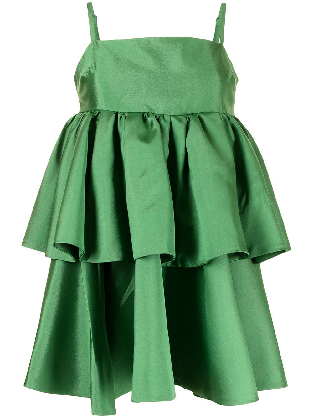 Macgraw Conversation tiered mini dress - Green von Macgraw