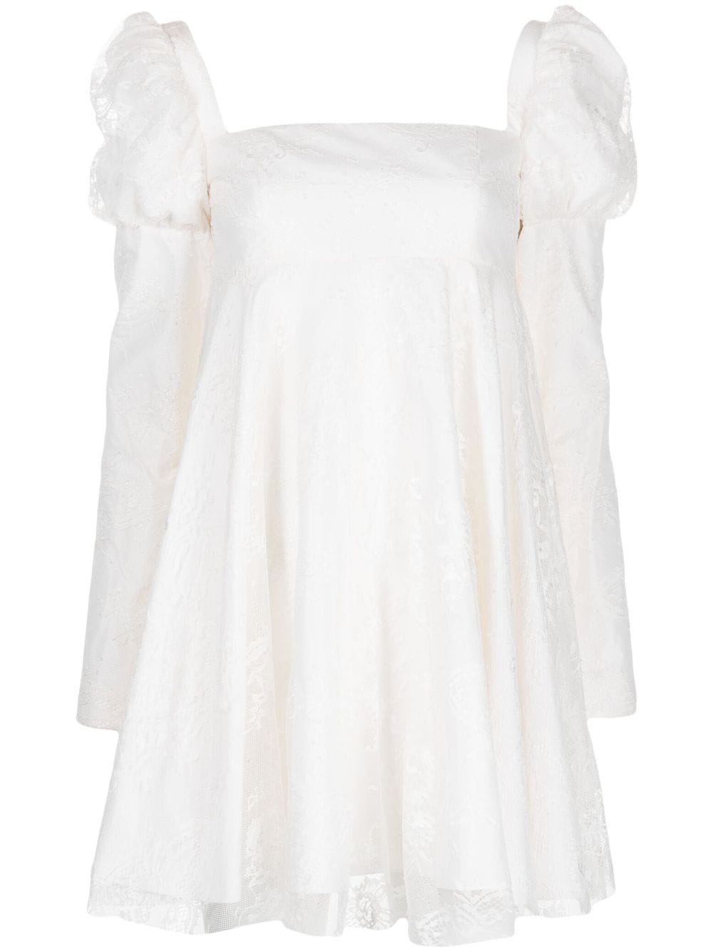 Macgraw Romantic Juliet-sleeved short dress - White von Macgraw