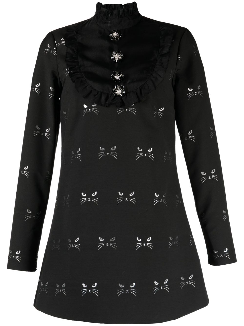 Macgraw Tempo patterned jacquard mini dress - Black von Macgraw