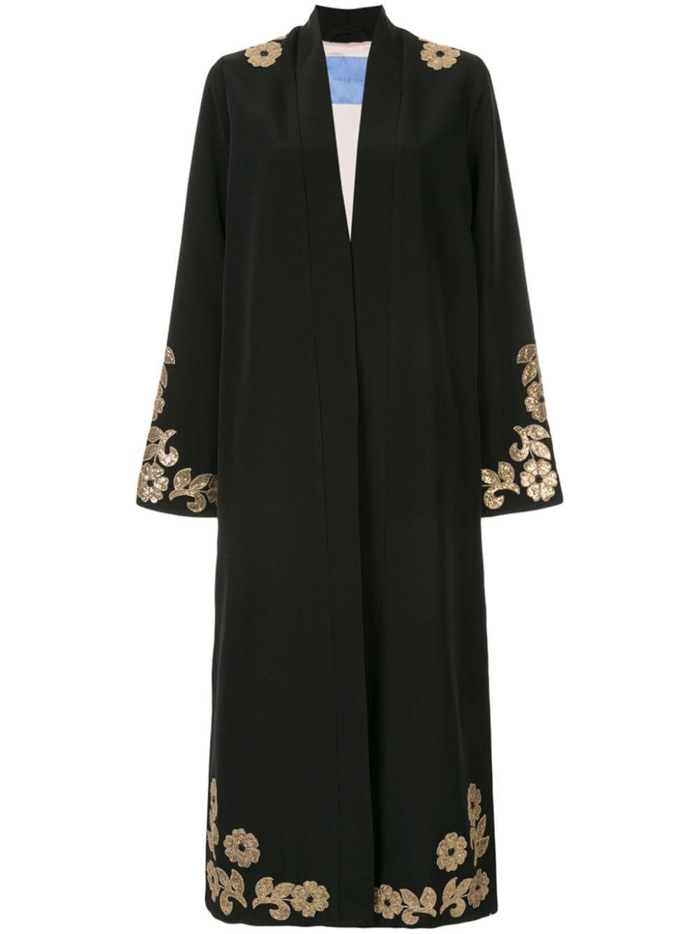 Macgraw Whiskey embellished robe coat - Black von Macgraw