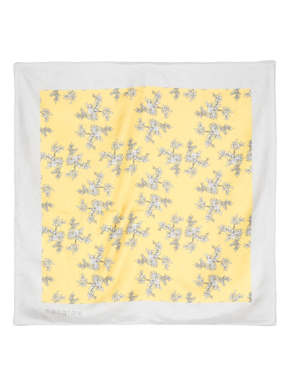 Macgraw floral-print silk scarf - Yellow von Macgraw