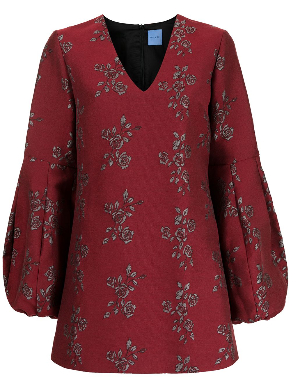 Macgraw jacquard rose-embroidery minidress - Red von Macgraw