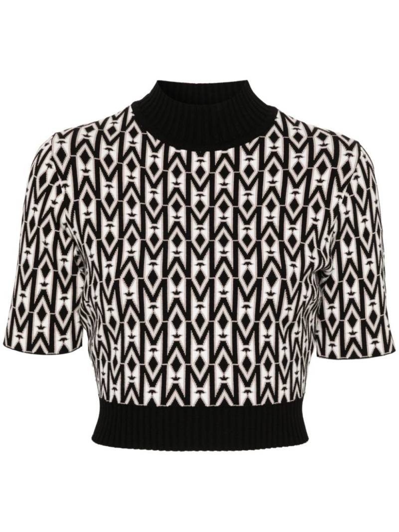 Mackage monogram-pattern ribbed top - Black von Mackage