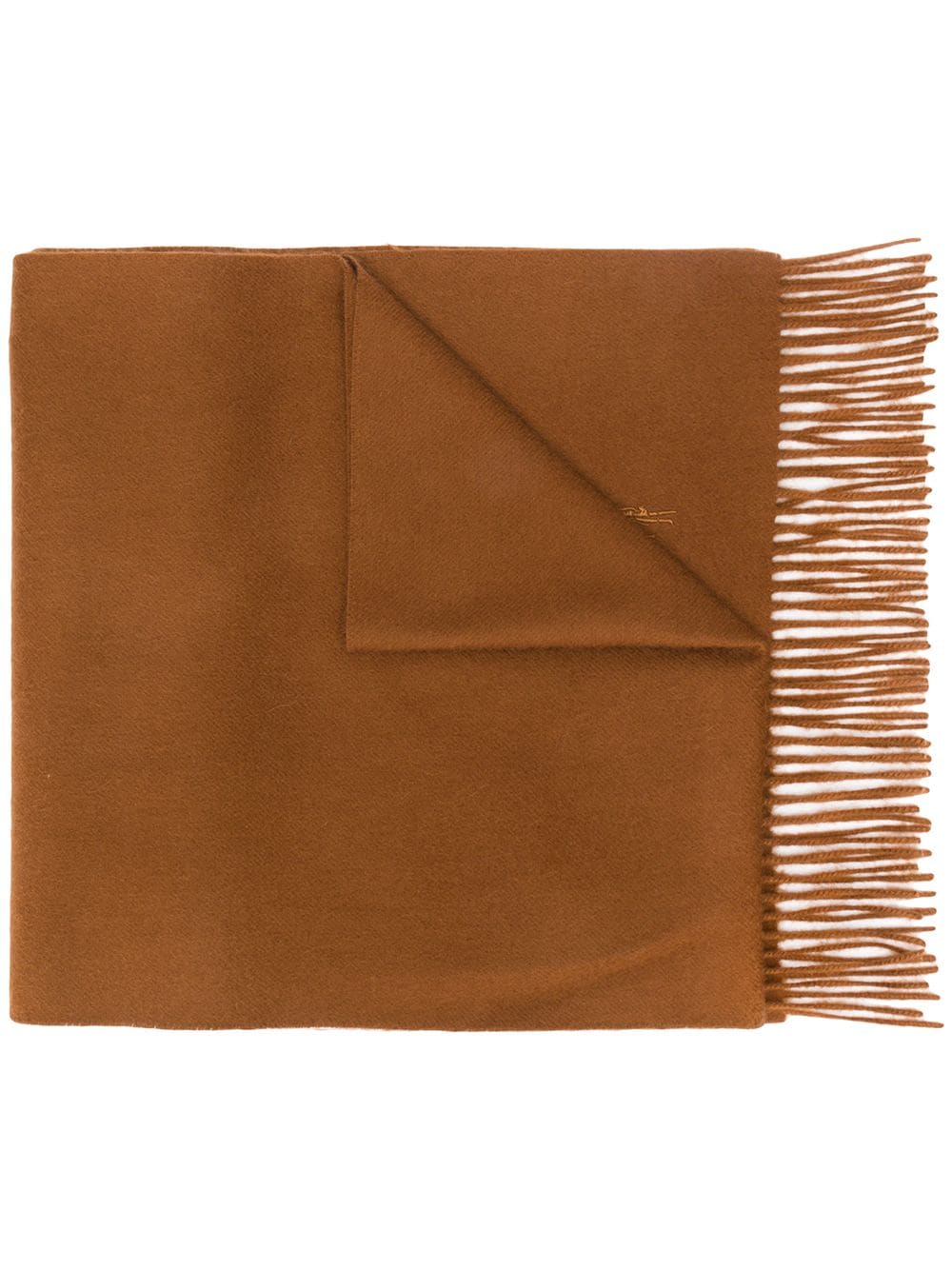 Mackintosh embroidered cashmere scarf - Brown von Mackintosh