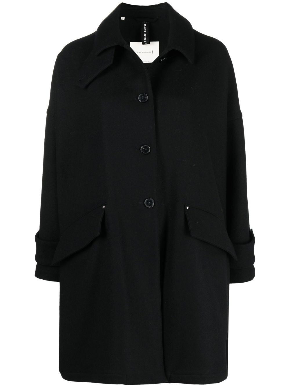 Mackintosh HUMBIE wool overcoat - Black von Mackintosh