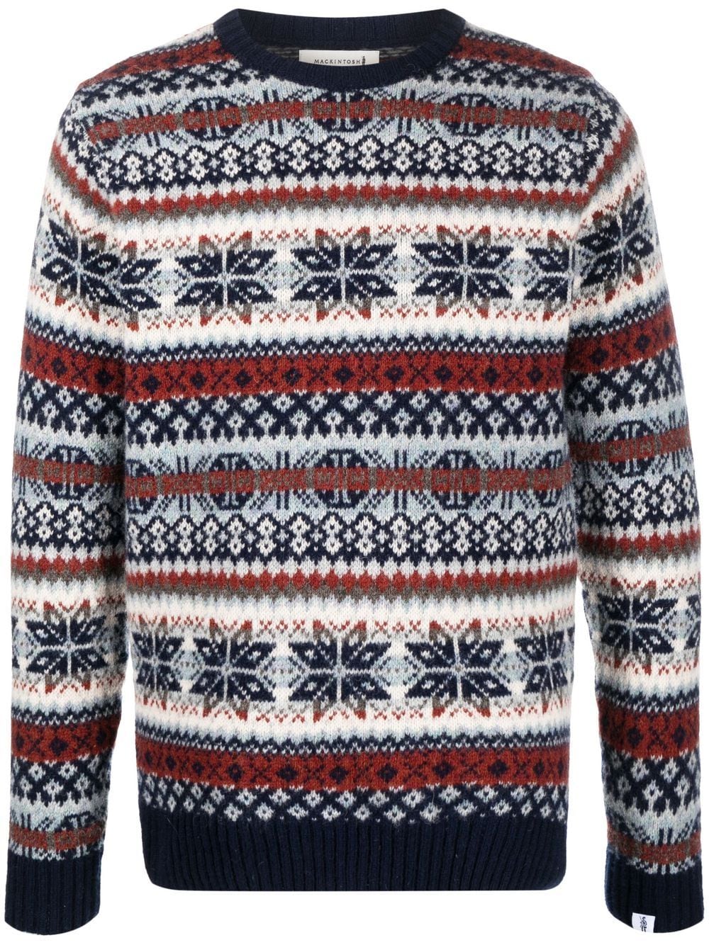 Mackintosh IMPULSE Fair Isle knit jumper - Blue von Mackintosh
