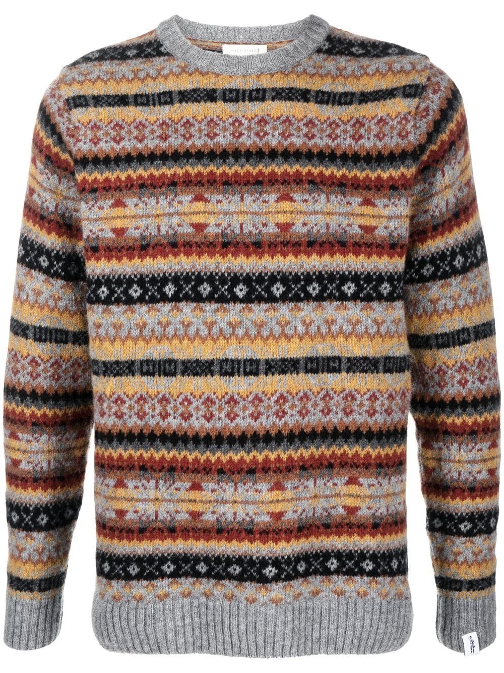 Mackintosh IMPULSE Fair Isle knit jumper - Grey von Mackintosh