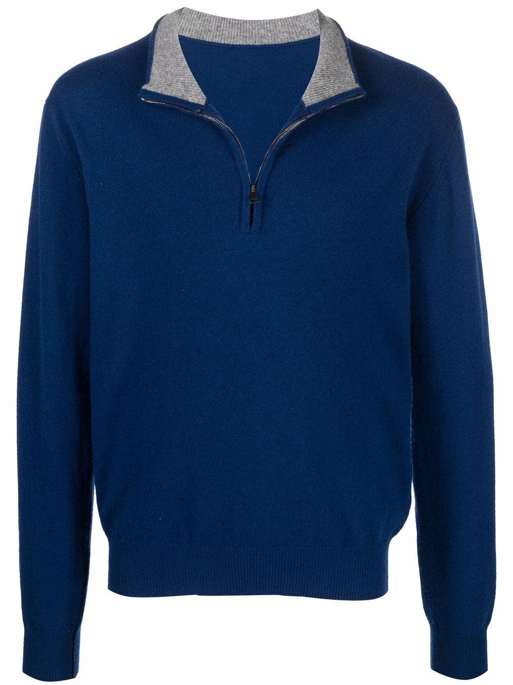 Mackintosh In and Out quarter-zip wool jumper - Blue von Mackintosh