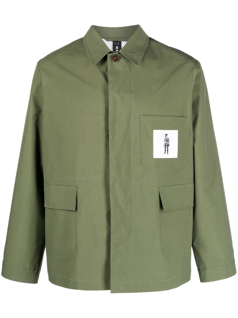 Mackintosh MIST logo-patch shirt jacket - Green von Mackintosh