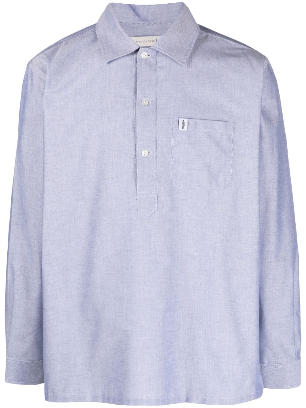 Mackintosh Military buttoned cotton shirt - Blue von Mackintosh