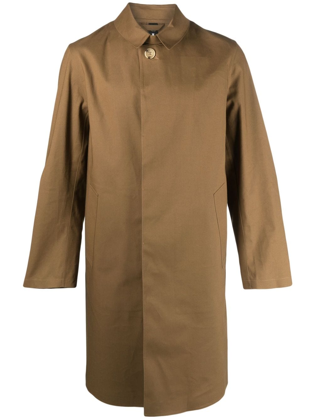 Mackintosh Oxford button-up cotton coat - Brown von Mackintosh