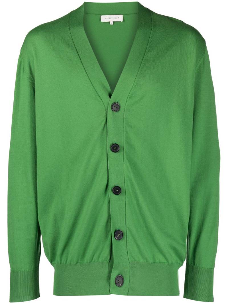Mackintosh V-neck cotton cardigan - Green von Mackintosh