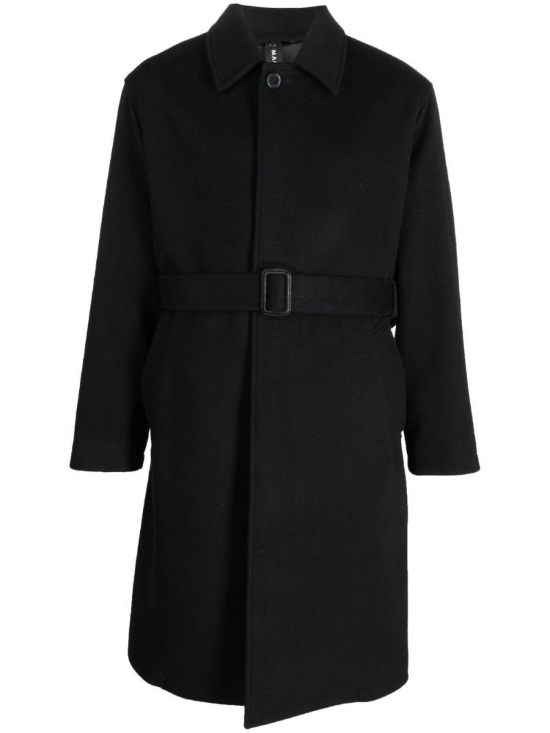 Mackintosh belted wool-cashmere blend trench coat - Black von Mackintosh