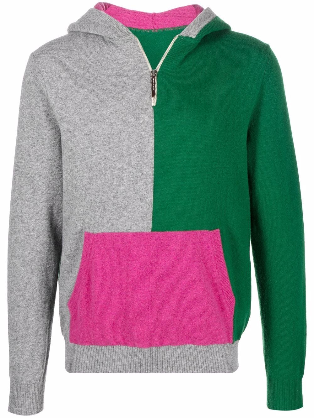 Mackintosh colour-block knitted hoodie - Green von Mackintosh