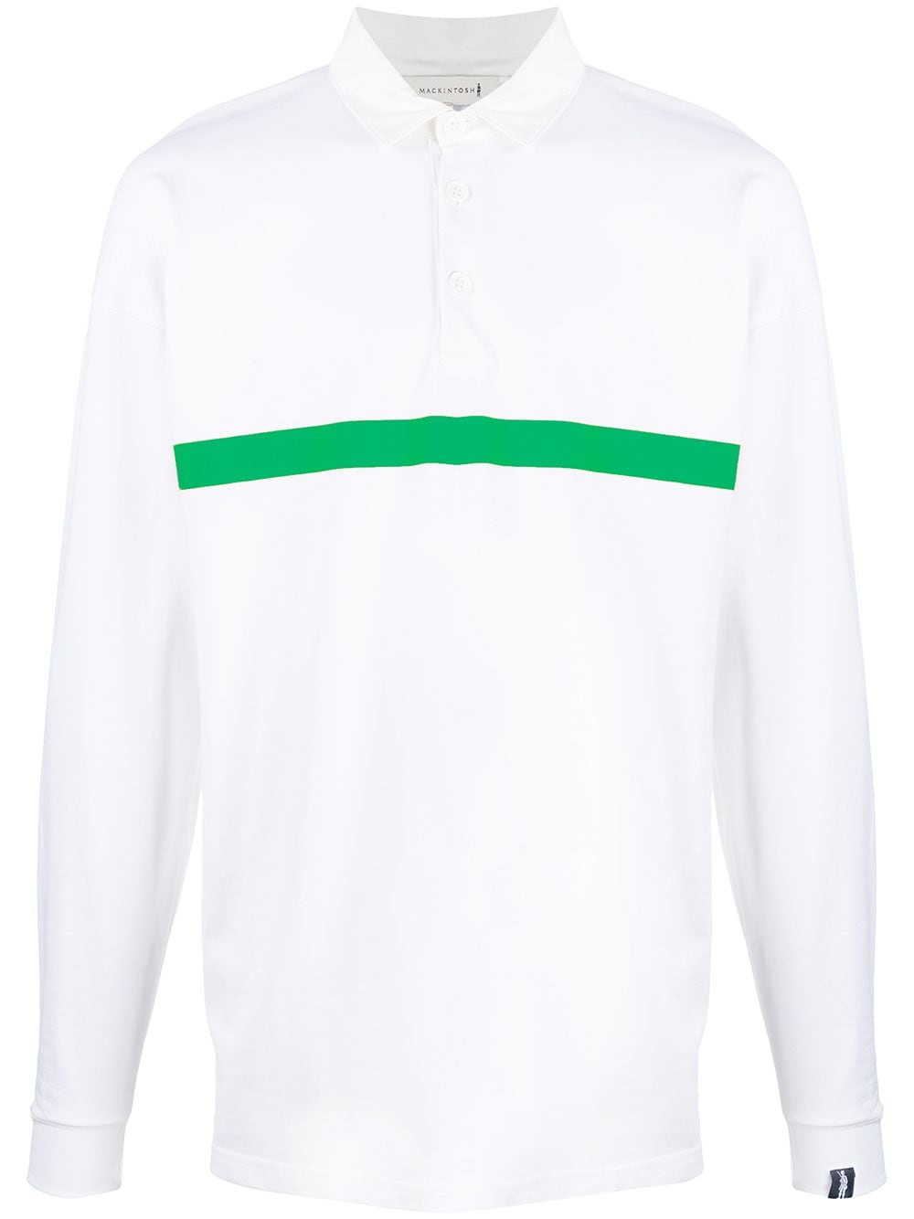 Mackintosh horizontal-stripe rugby sweatshirt - White von Mackintosh