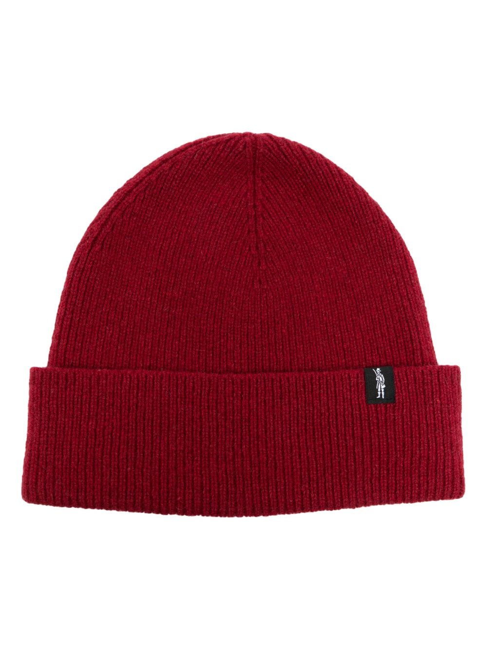 Mackintosh logo-tag recycled cashmere beanie - Red von Mackintosh