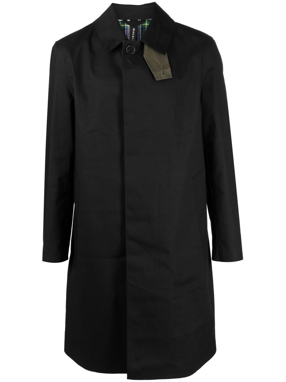 Mackintosh long-sleeve button-up trench coat - Black von Mackintosh