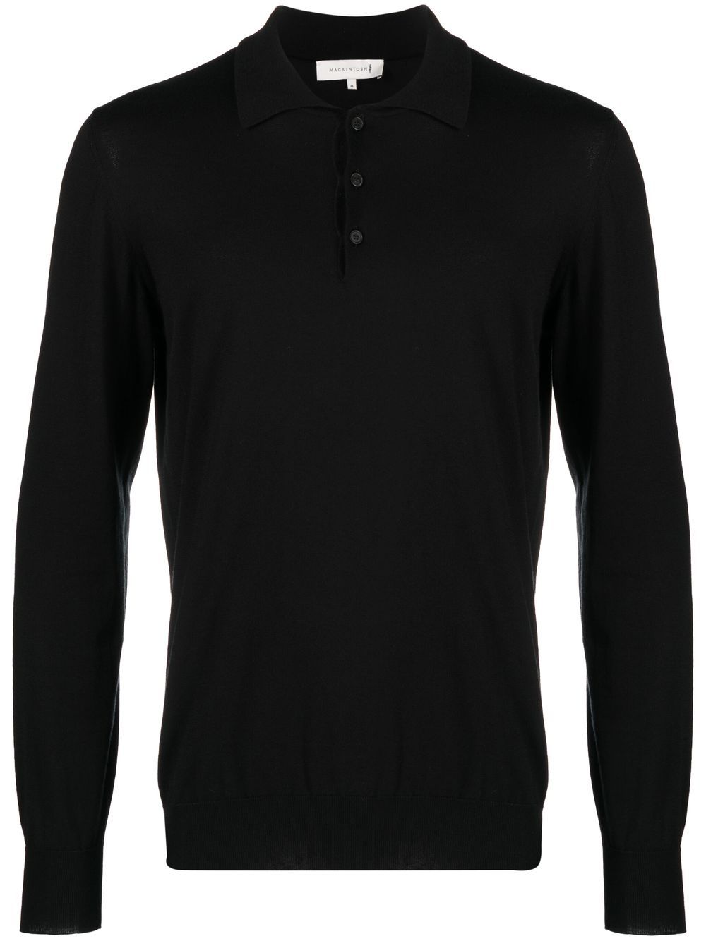 Mackintosh long-sleeve polo shirt - Black von Mackintosh