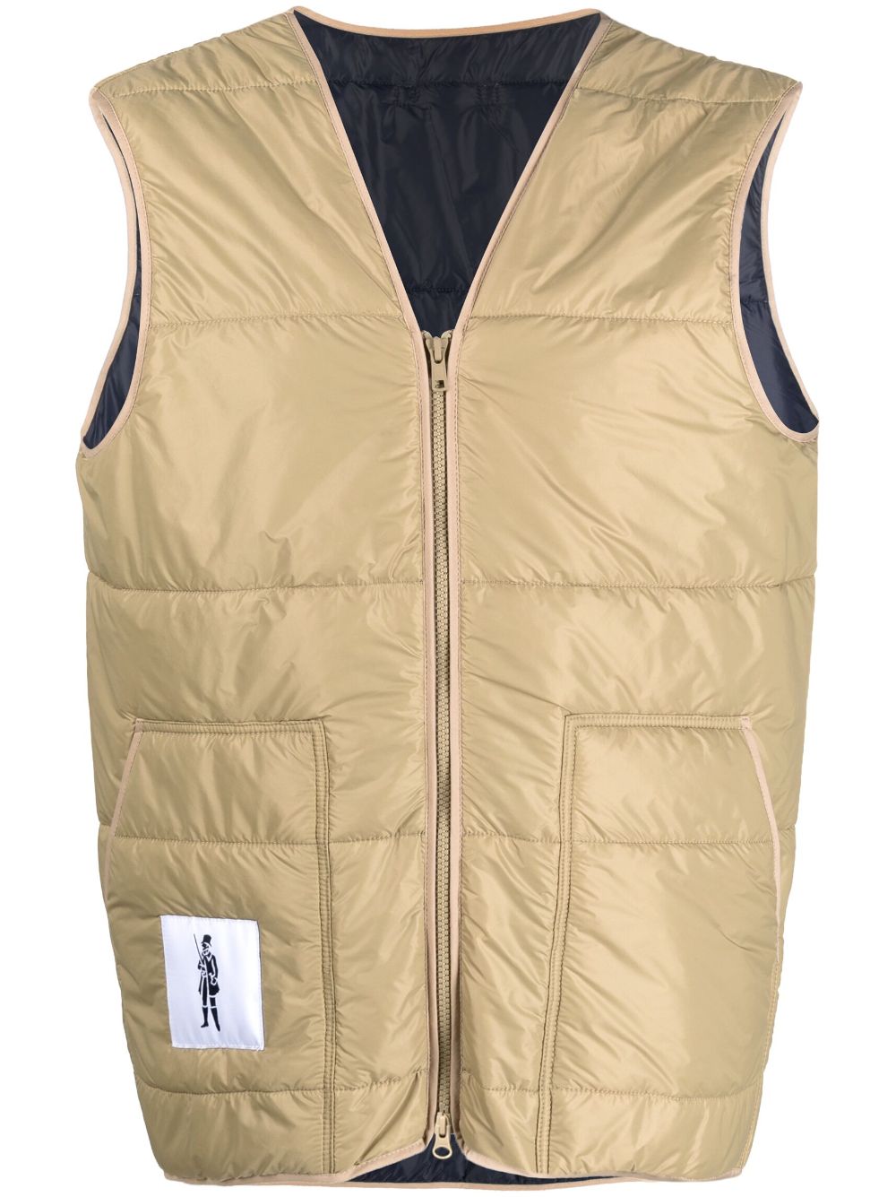 Mackintosh padded V-neck gilet - Neutrals von Mackintosh