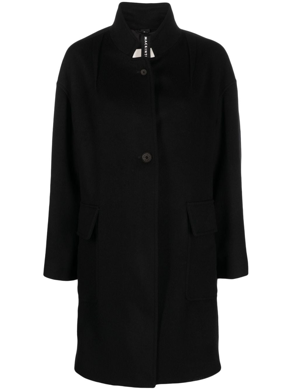 Mackintosh single-breasted button-fastening coat - Black von Mackintosh