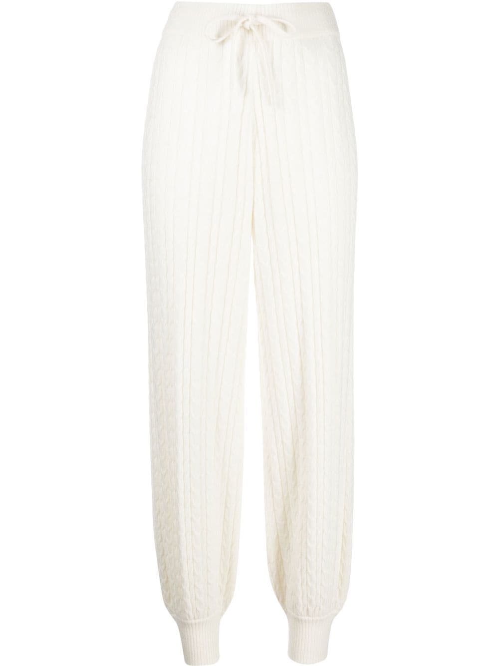 Madeleine Thompson Lily cable-knit cashmere trousers - White von Madeleine Thompson