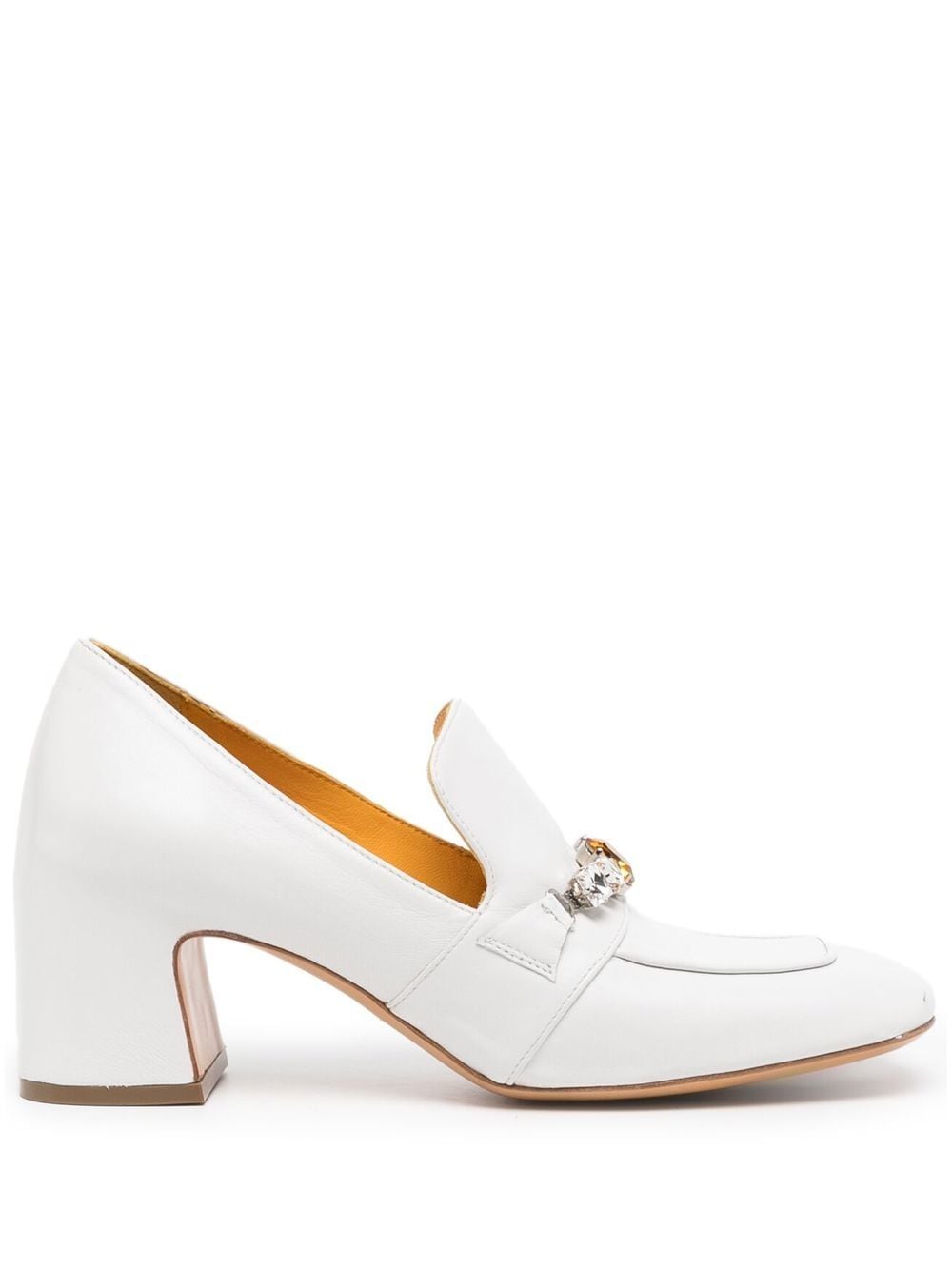 Madison.Maison crystal-embellished loafers - White von Madison.Maison