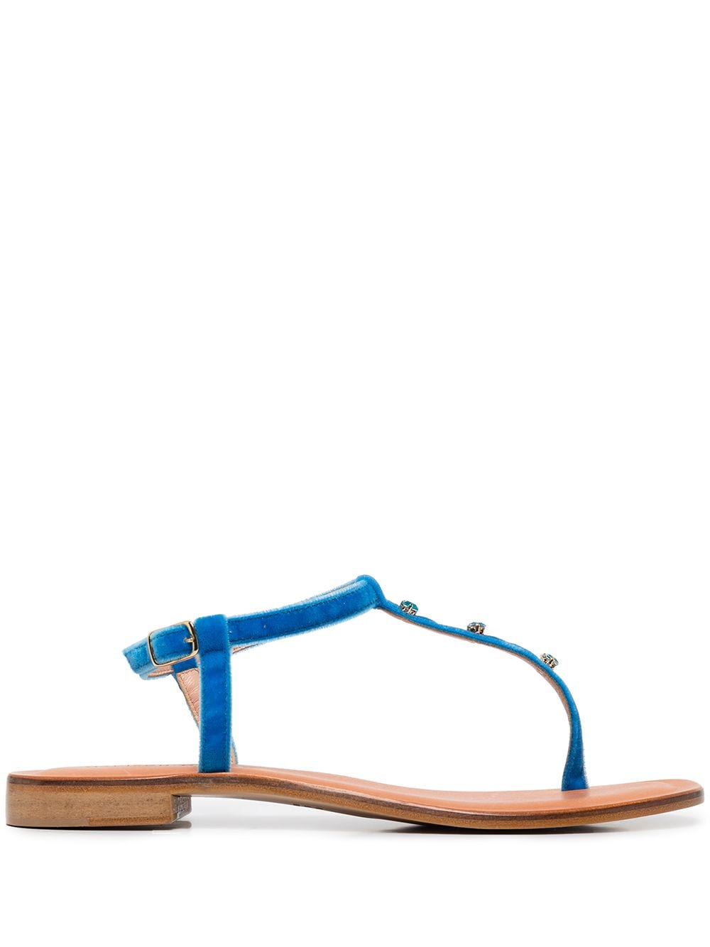 Madison.Maison embellished leather thong sandals - Blue von Madison.Maison