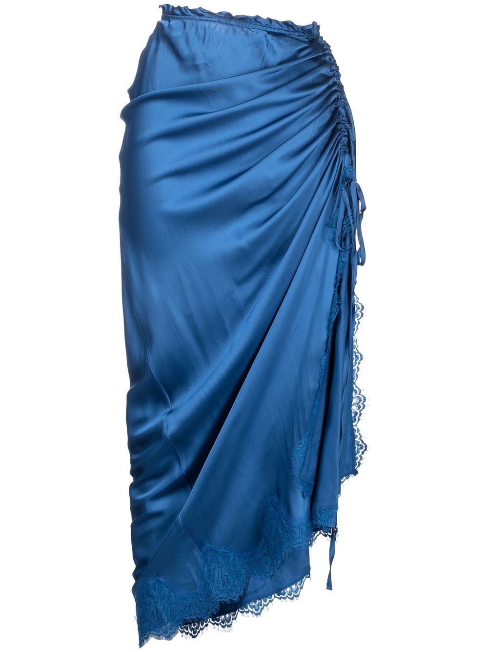 Madison.Maison lace-detail ruched maxi dress - Blue von Madison.Maison