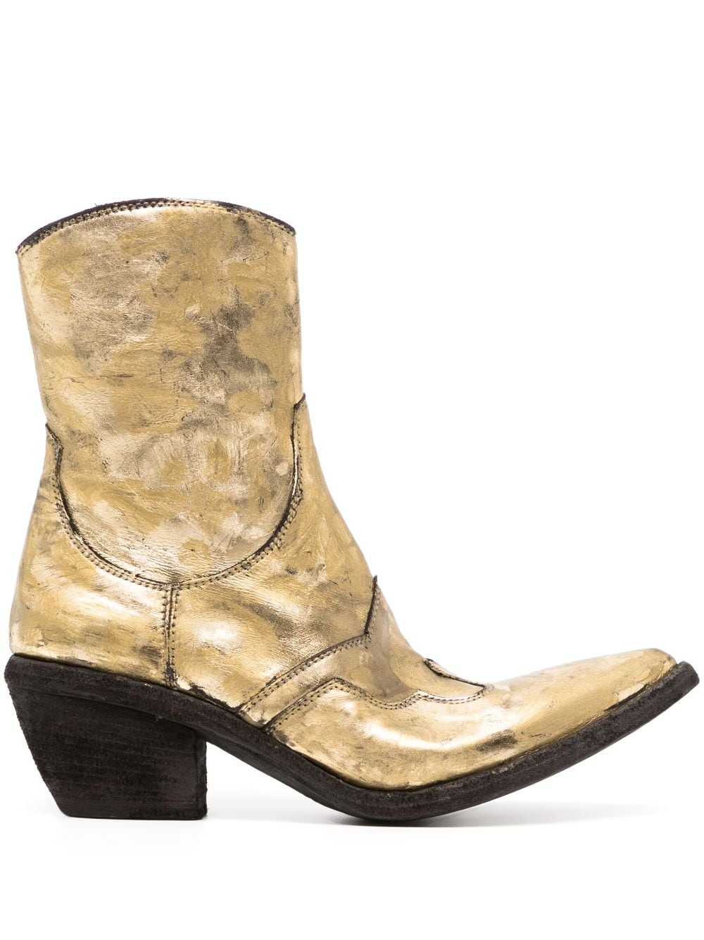 Madison.Maison laminated leather ankle boots - Gold von Madison.Maison