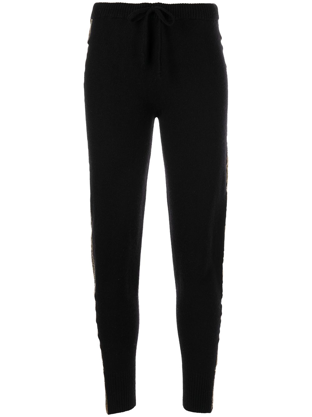 Madison.Maison laminated-stripe cashmere trousers - Black von Madison.Maison