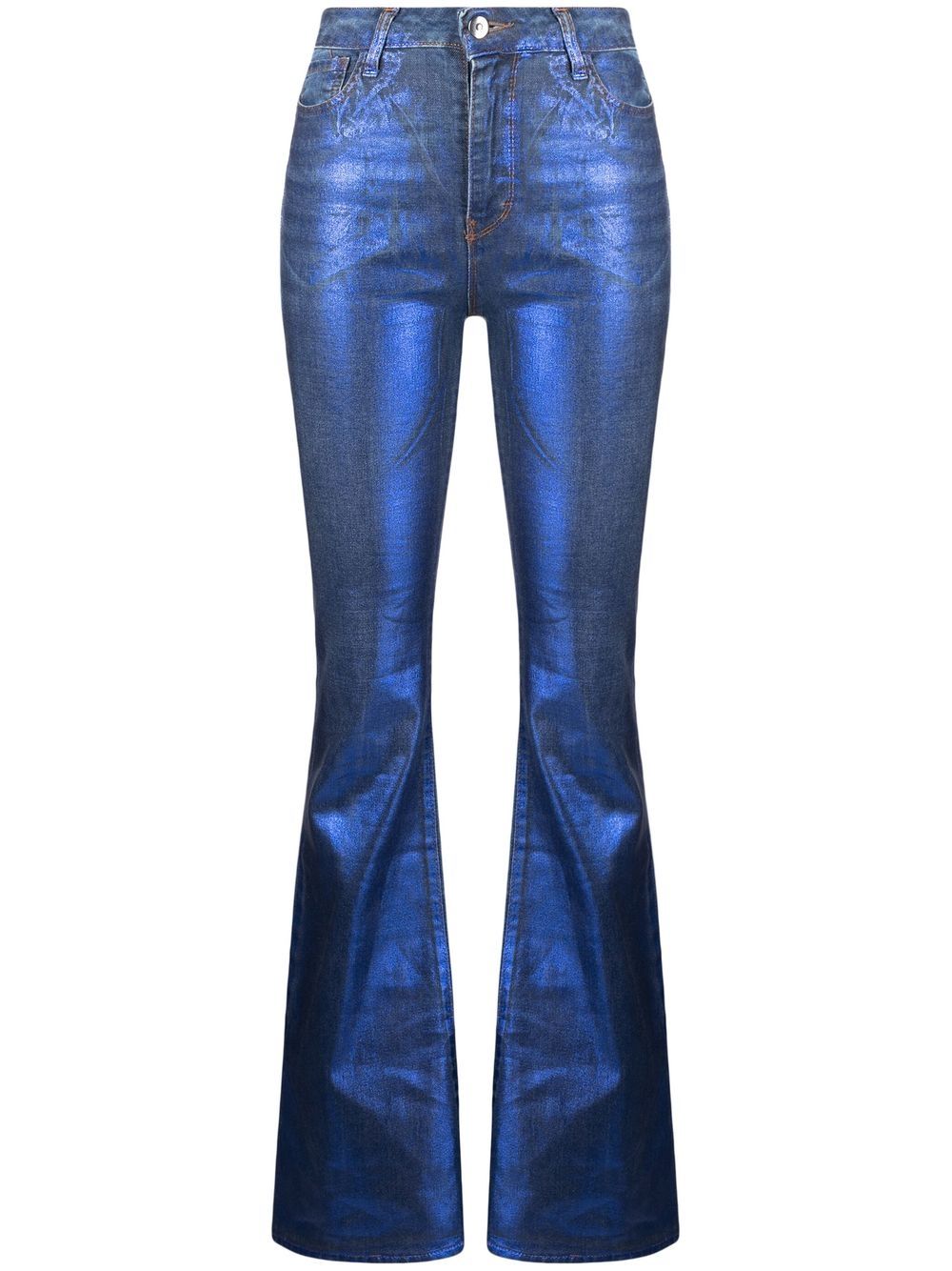 Madison.Maison metallic flared slim-cut jeans - Blue von Madison.Maison