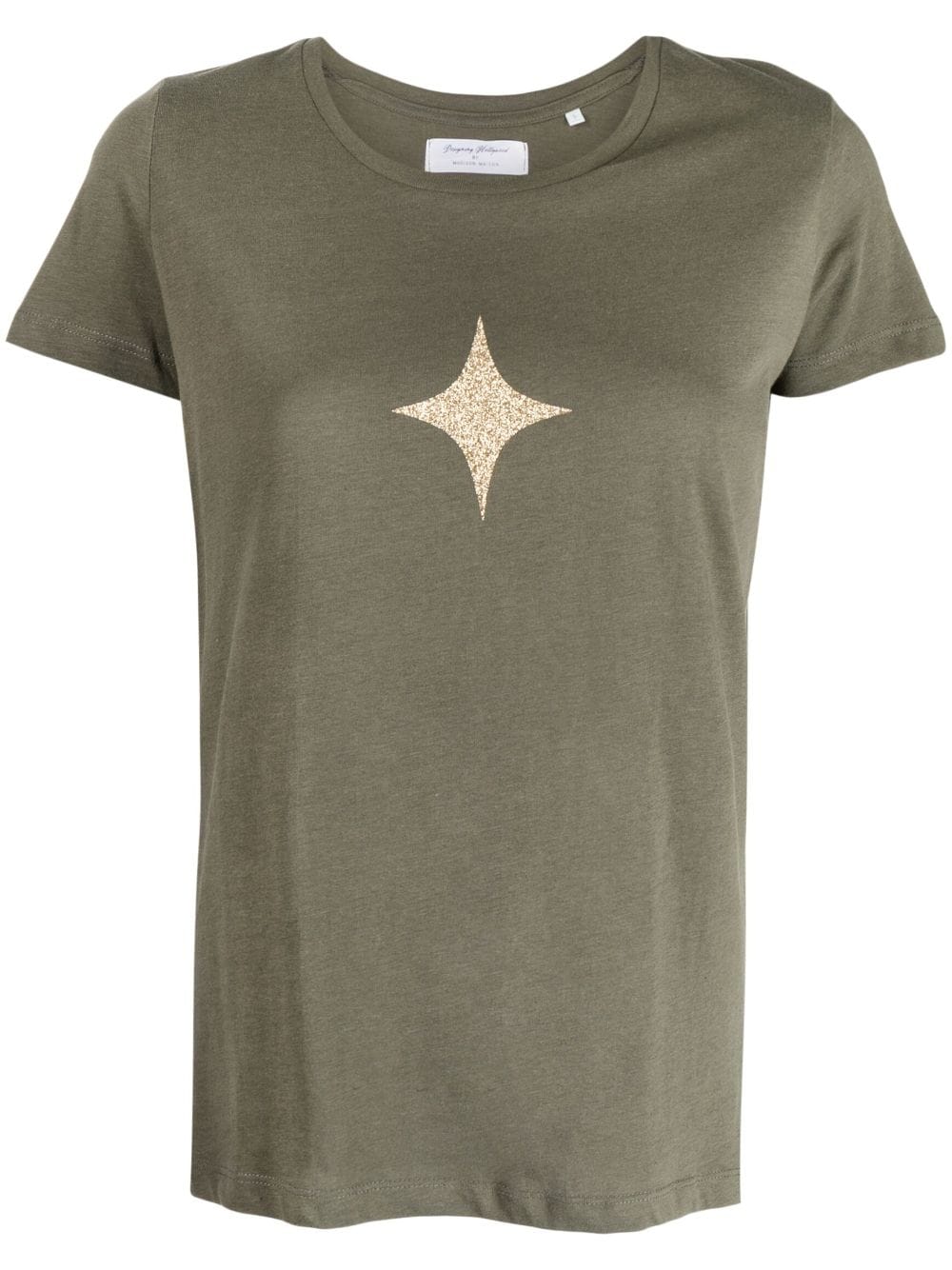 Madison.Maison star-print cotton-jersey T-shirt - Green von Madison.Maison