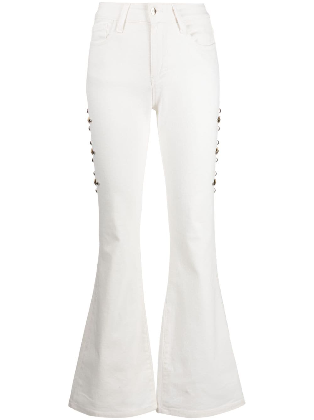 Madison.Maison stud-embellished flared jeans - White von Madison.Maison