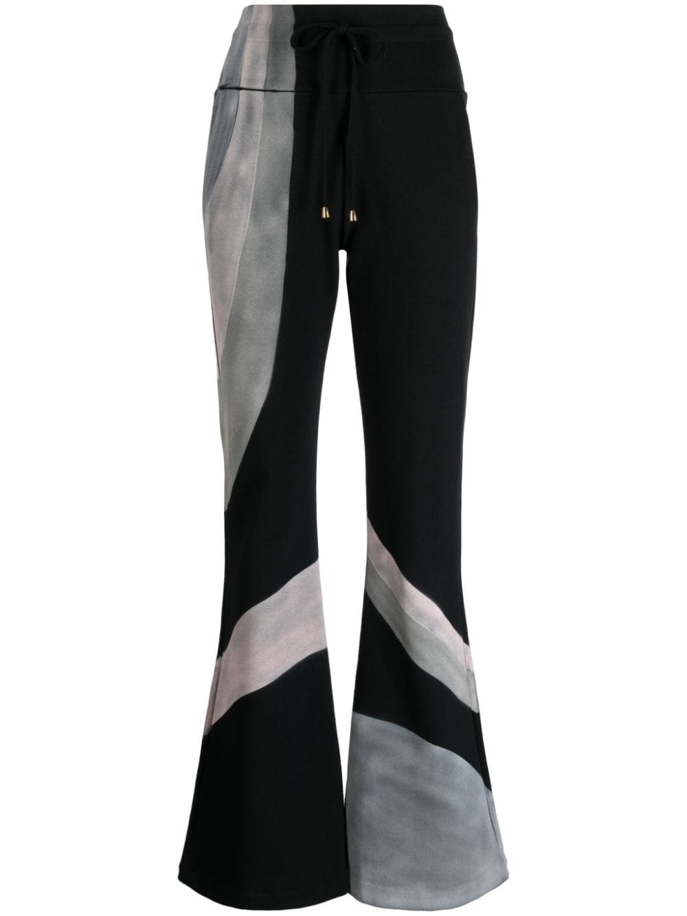 Madison.Maison x Designing Hollywood Hand-painted cotton track trousers - Black von Madison.Maison