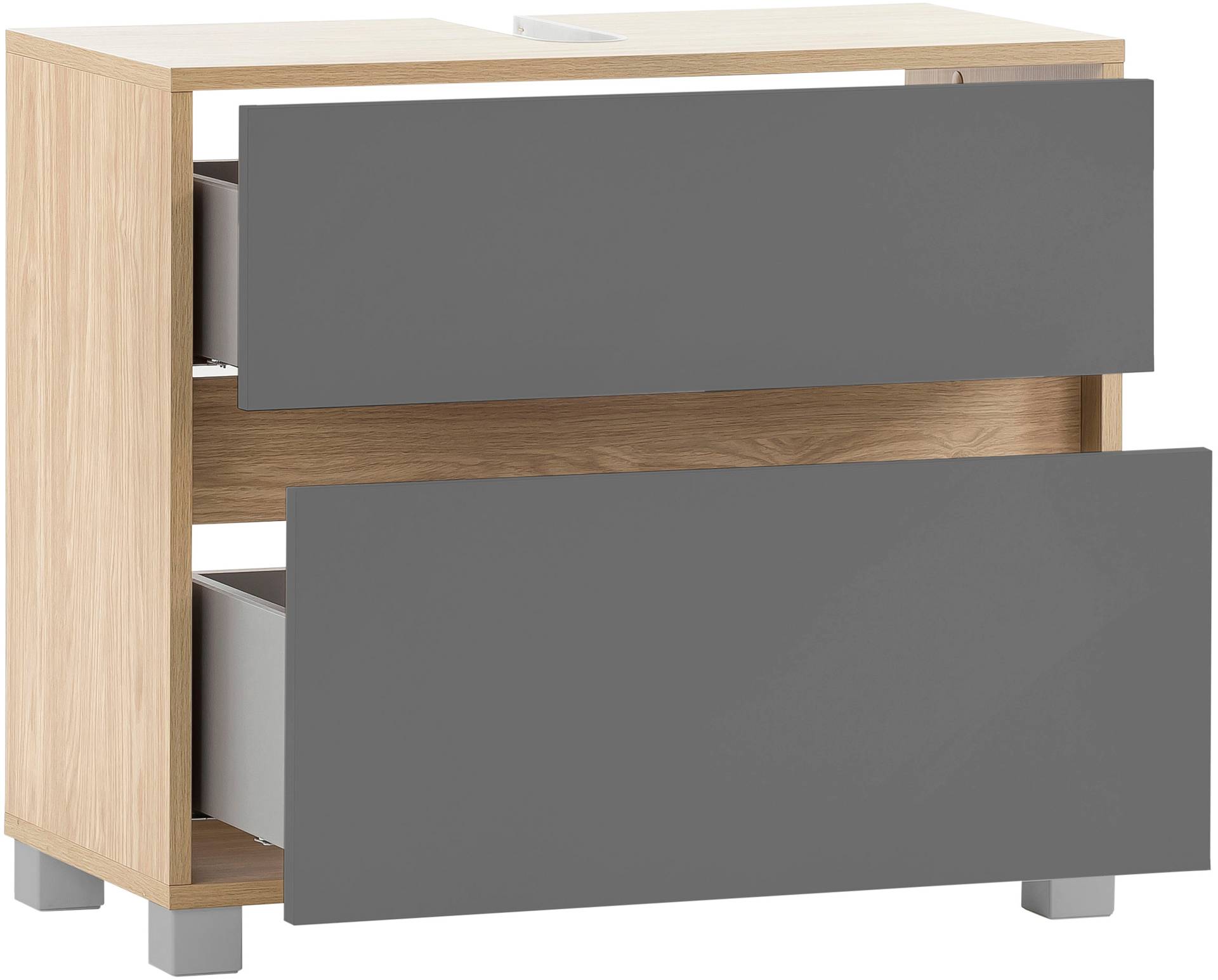 Mäusbacher Waschbeckenunterschrank »Mali, Breite 68 cm«, Holzdekor mit fühlbarer Struktur, Siphonausschnitt im Oberboden Mäusbacher Waschbeckenunterschrank »Mali, Breite 68 cm«, Holzdekor mit fühlbarer Struktur, Siphonausschnitt im Oberboden von Mäusbacher