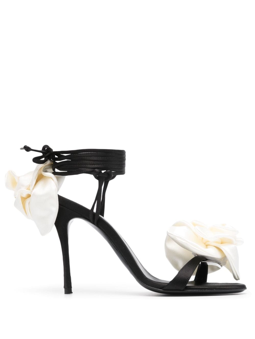 Magda Butrym 105mm ower-appliqué sandals - Black von Magda Butrym