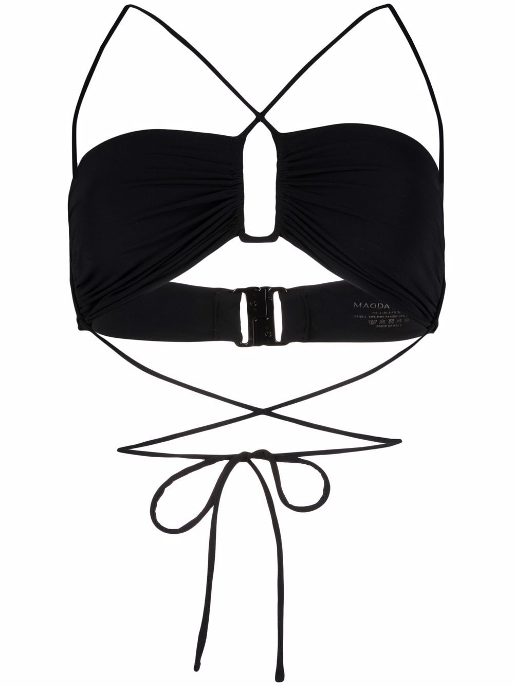 Magda Butrym cross-strap bikini top - Black von Magda Butrym