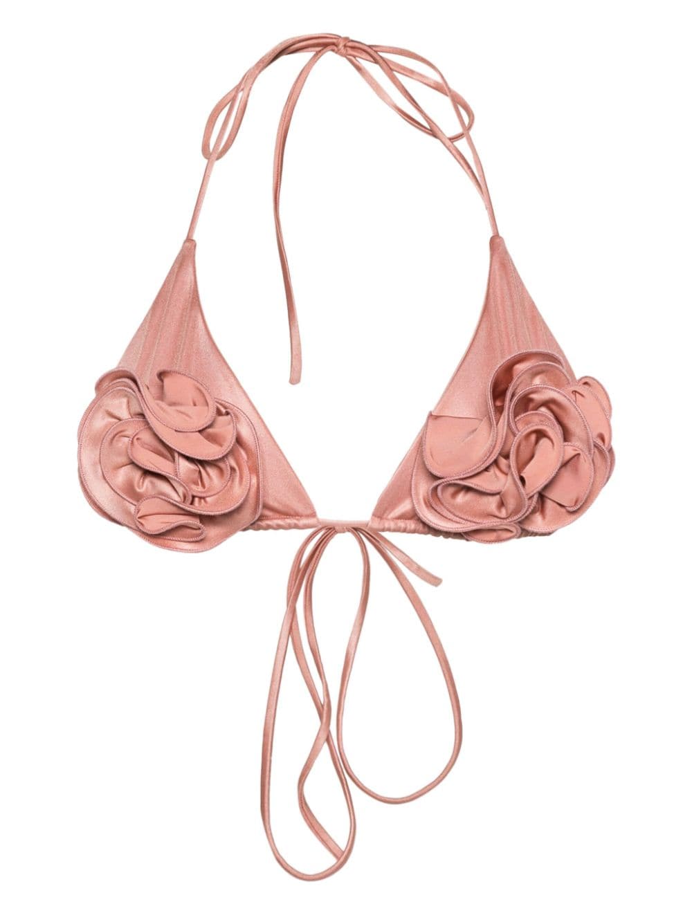 Magda Butrym floral-appliqué bikini top - Pink von Magda Butrym