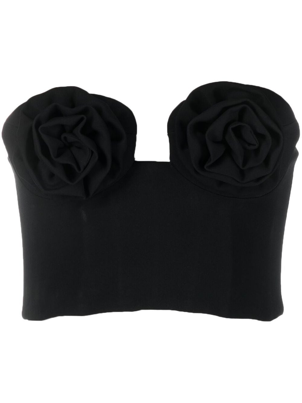 Magda Butrym flower applique bustier-style top - Black von Magda Butrym