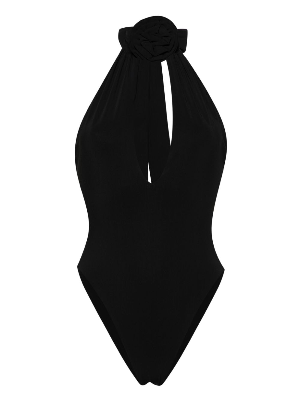 Magda Butrym halterneck plunging swimsuit - Black von Magda Butrym