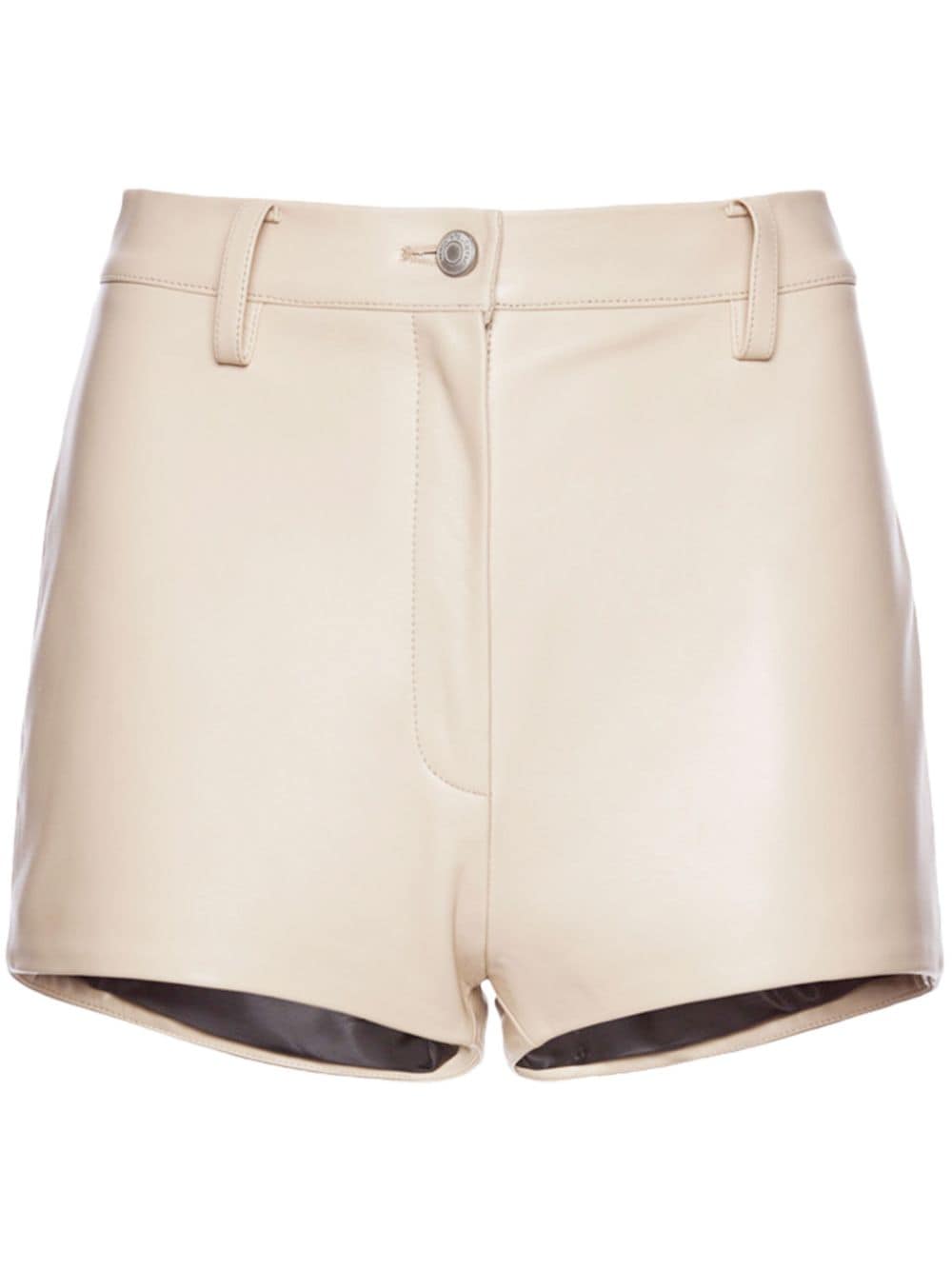 Magda Butrym high-waist leather mini shorts - Neutrals von Magda Butrym