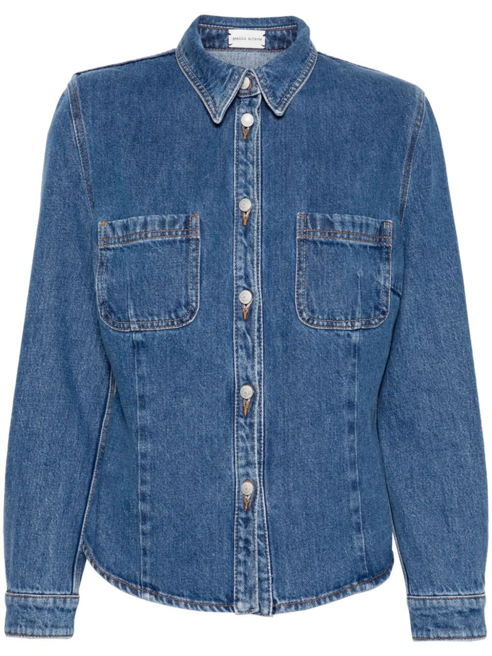 Magda Butrym long-sleeve denim shirt - Blue von Magda Butrym