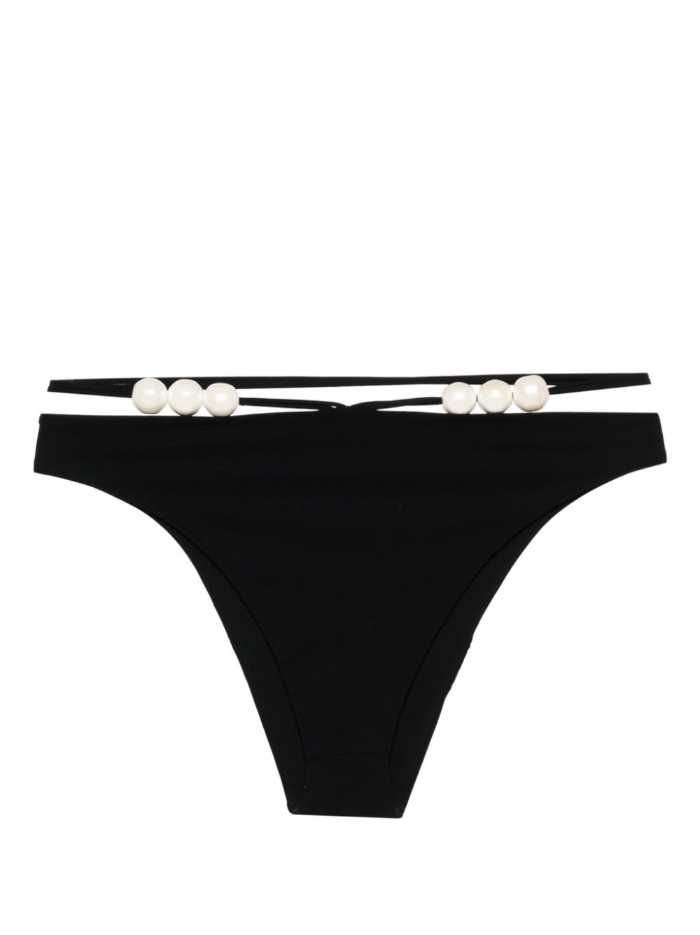 Magda Butrym pearl-detailed bikini bottom - Black von Magda Butrym