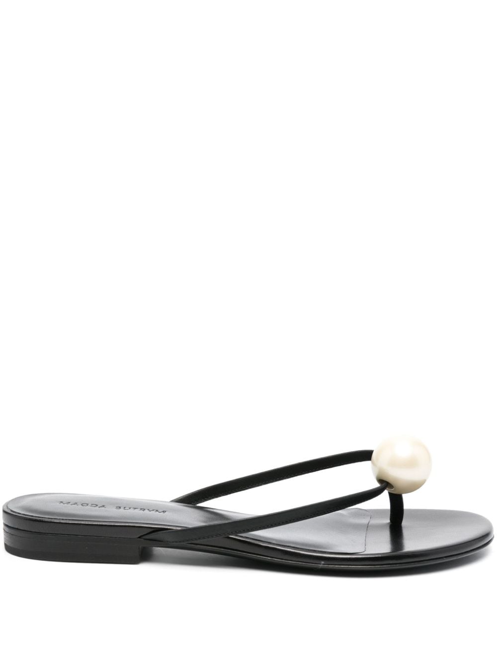 Magda Butrym pearl-embellished leather sandals - Black von Magda Butrym