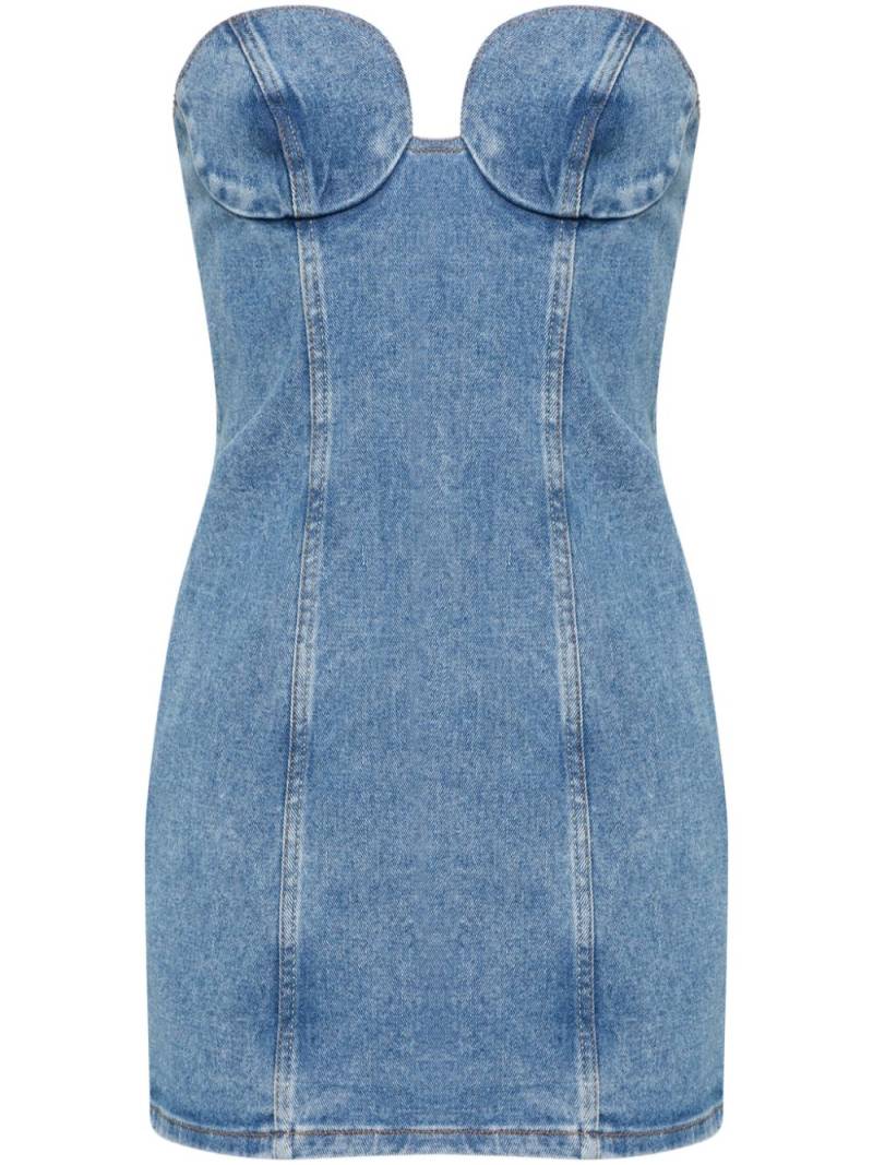 Magda Butrym strapless denim mini dress - Blue von Magda Butrym