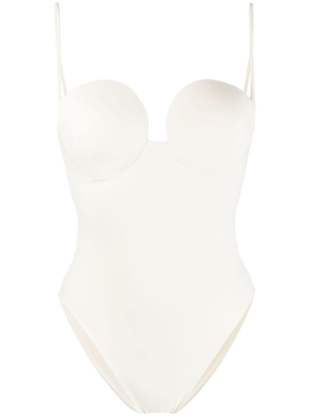 Magda Butrym sweetheart neckline swimsuit - Neutrals von Magda Butrym