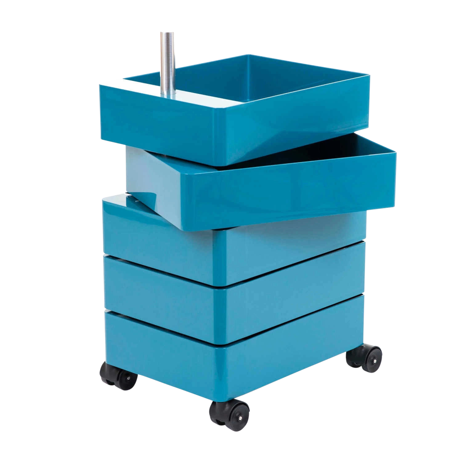 360° Rollcontainer , Farbe bordeaux - 1130c, Höhe 60 cm - 5 schubladen von Magis Spa