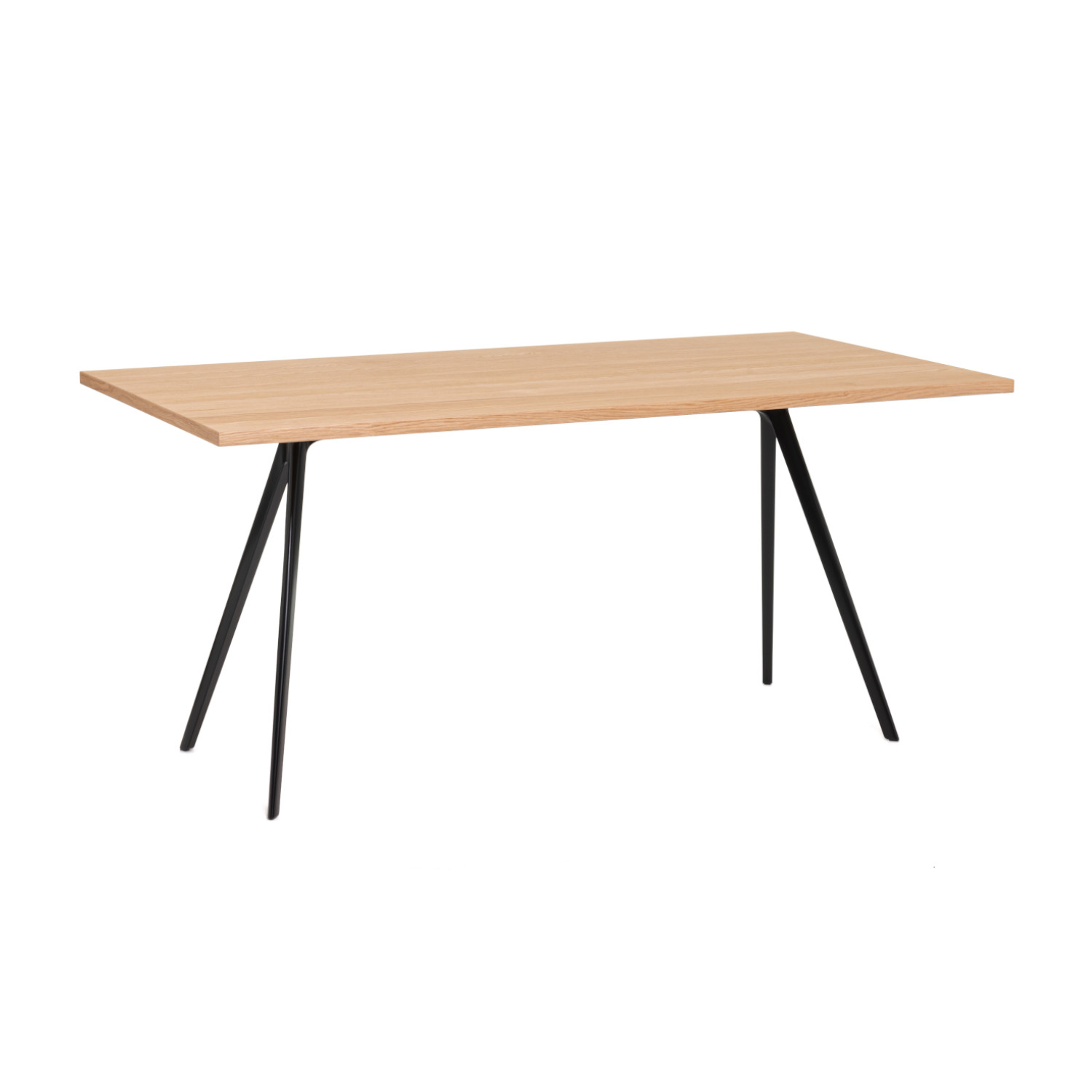 Baguette Esstisch , Tischplatte mdf, weiss 8500, Länge 205 cm, Untergestell schwarz pulverbeschichtet 5140 von Magis Spa