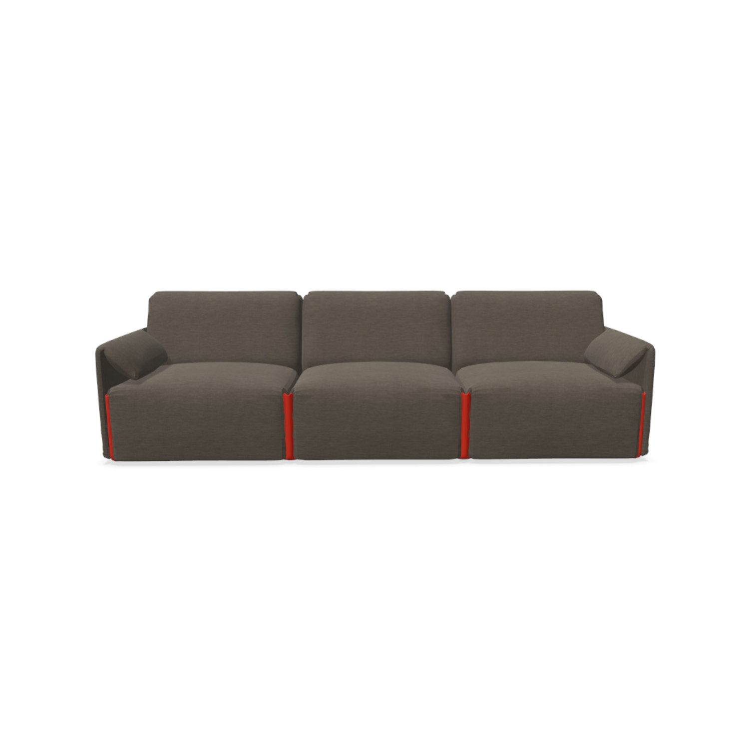 Costume 3er Stoff-Sofa , Ausführung c - ohne armlehnen, Bezug kvadrat uniform mélange - 103/beige, Farbe Connector blau 1790c von Magis Spa