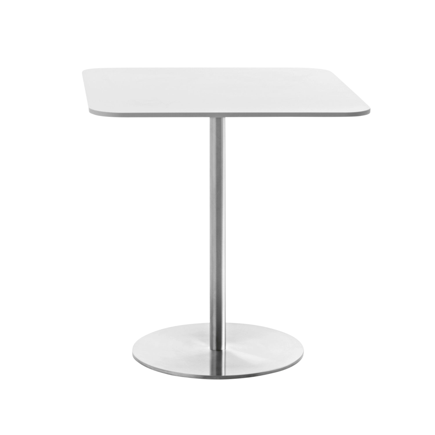 Passe-partout Bistrotisch, Tischplatte hpl weiss 8500, Grösse rund - d. 70 cm von Magis Spa